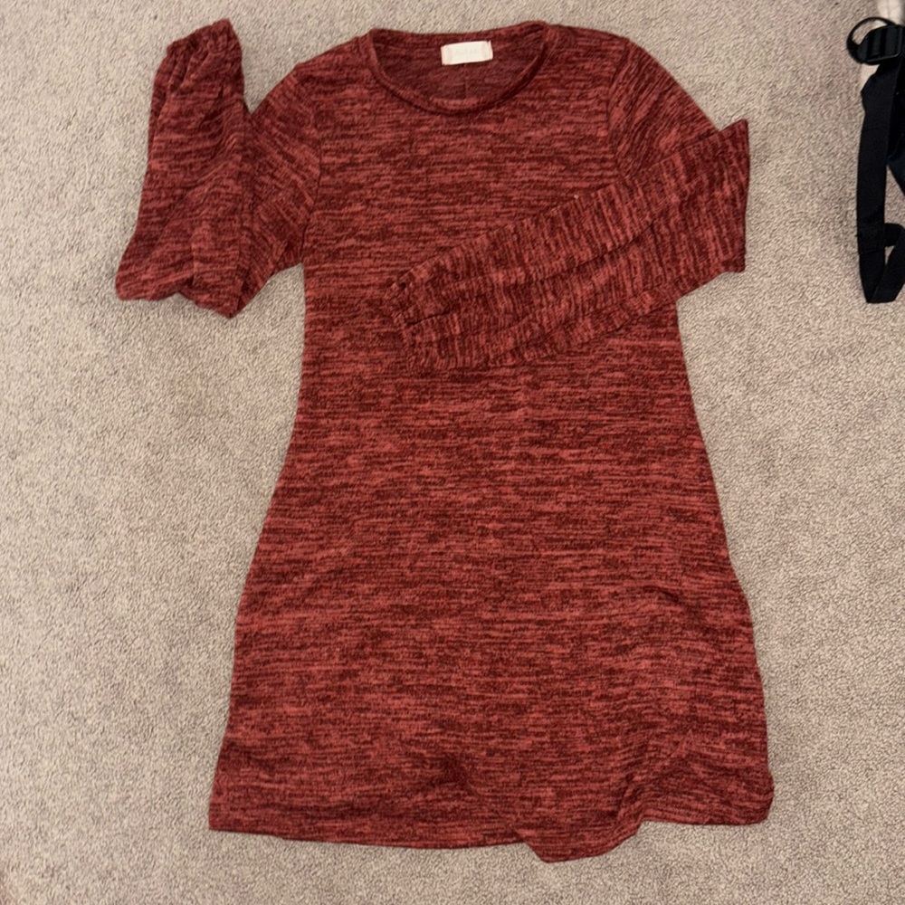 ALTARD STATE RUST COLORED LONG SLEEVE DRESS